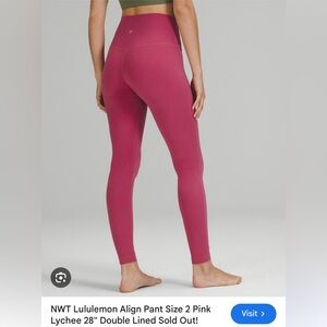 Lululemon 28” align high rise leggings